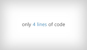 only 4 lines of code