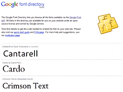 Font directory