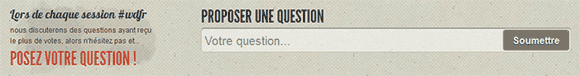 Champs de proposition d'une question sur le site du WDFR