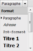 Sélecteur d'élément de type bloc dans l'éditeur WordPress