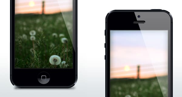 iPhone 5 Vectorized Mockup