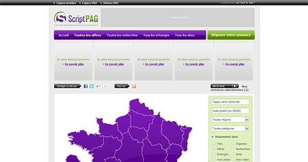 Script PAG CMS de petites annonces
