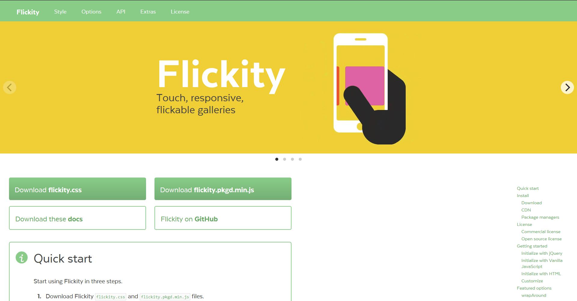 Slideshow Flickity