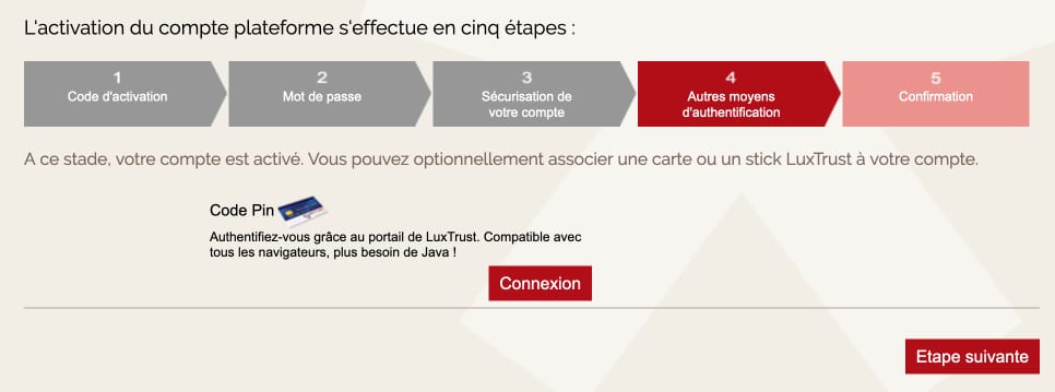 La seule étape sécurisée est optionnelle