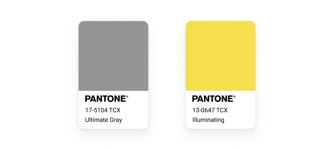 Les couleurs Illuminating et Ultimate Gray de Pantone