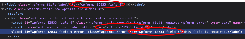 Un exemple de code a priori pas accessible avec 3 fois les mêmes attributs for