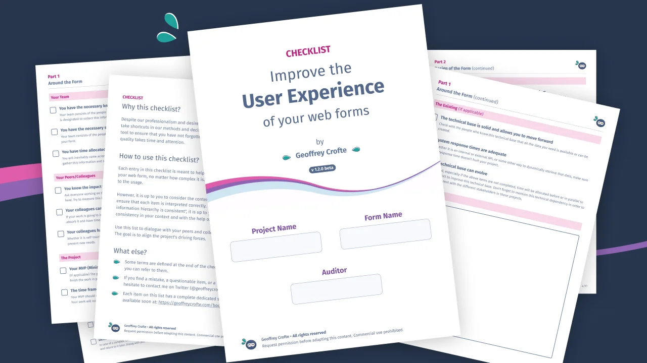 UX Design checklist: Improve the user experience of your web forms