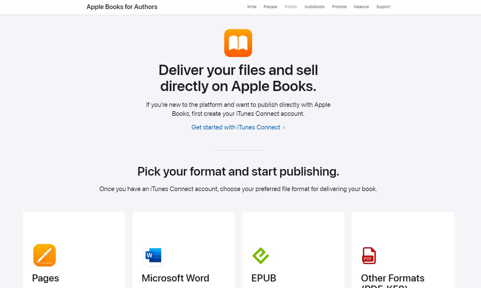 Le site d'Apple, clean et proposant d'afficher plusieurs formats compatible (Pages, Word, PDF et Epub)