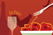 Coq en pâtes
